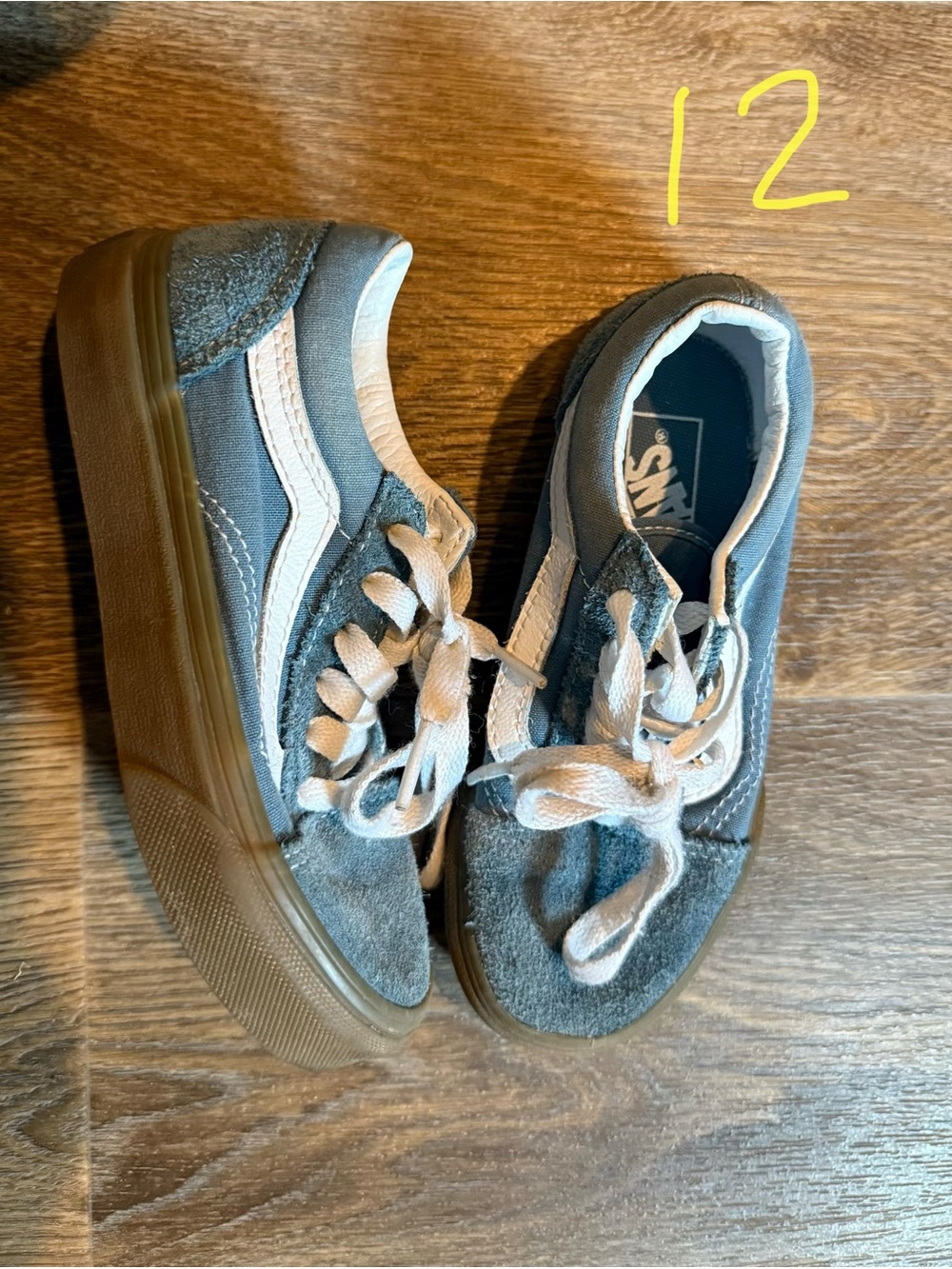 Vans Kids Old Skool Sneakers in Blue and White